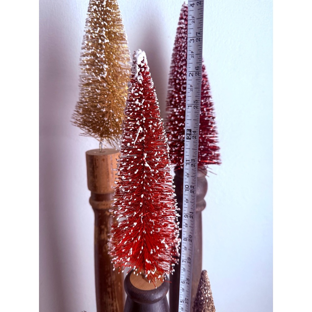 Repurposed Staircase Pedestal Christmas Trees Pipe Cleaner Handmade Holiday - Picture 11 of 15